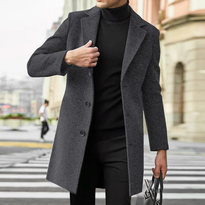 Warm Mens Slim Fit Wool Winter Coat