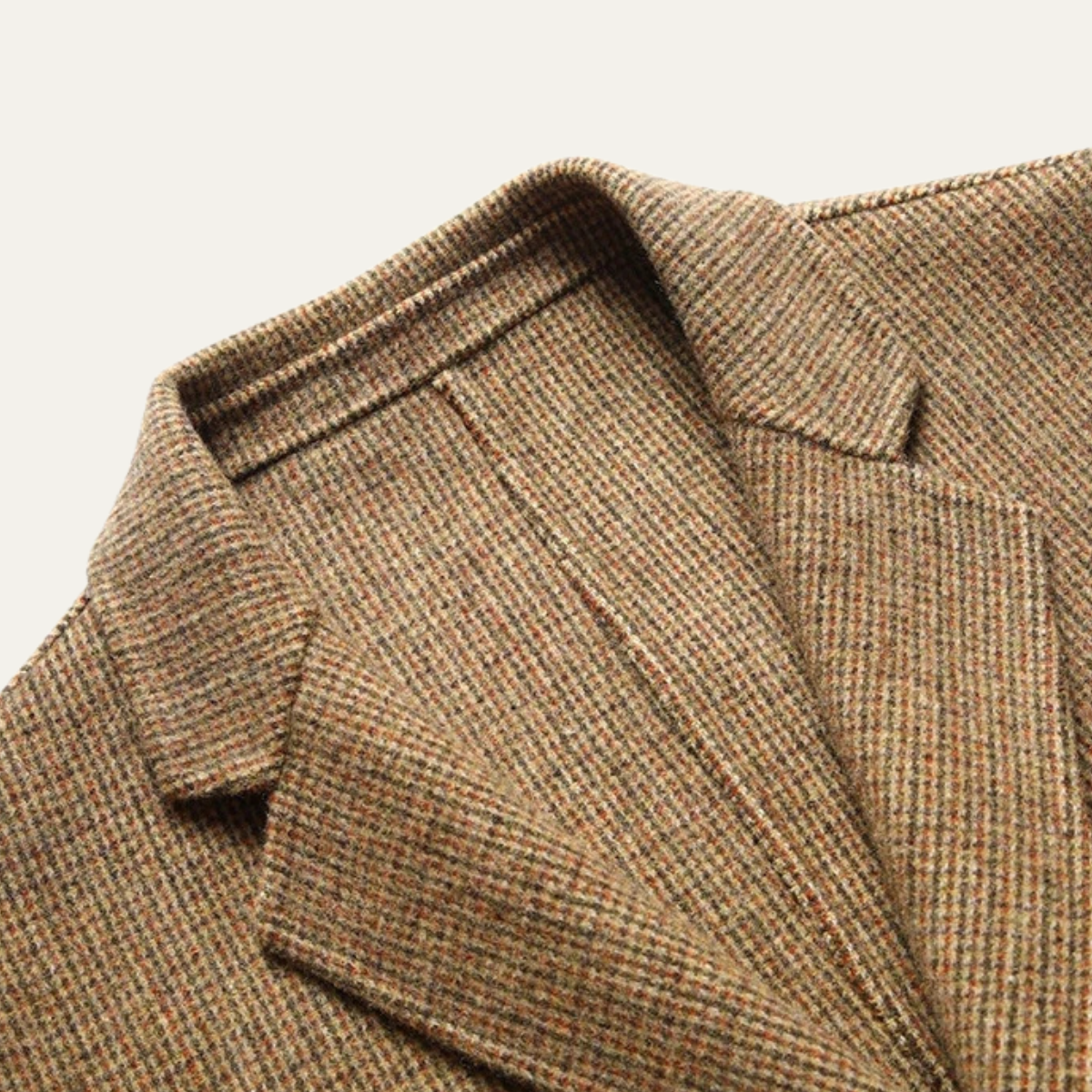 Classic Men's Plaid Wool Blazer Jacket