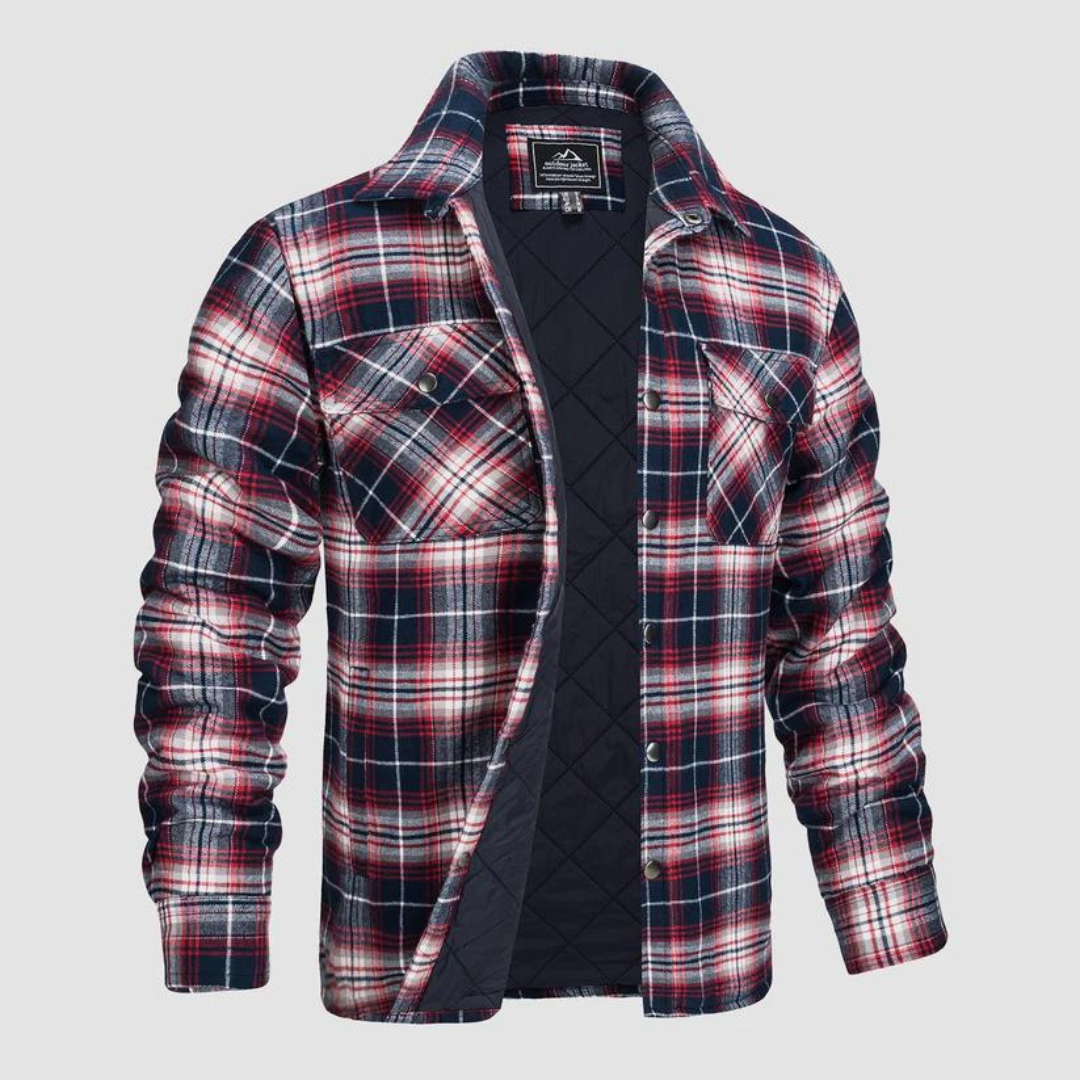 Warm Plaid Flannel Lumberjack Jacket for Men