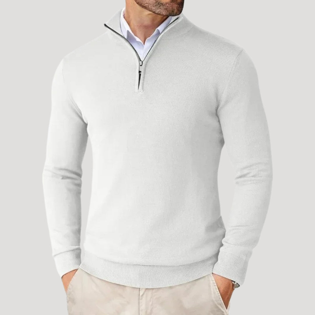 Warm Half Zip Knitted Sweater