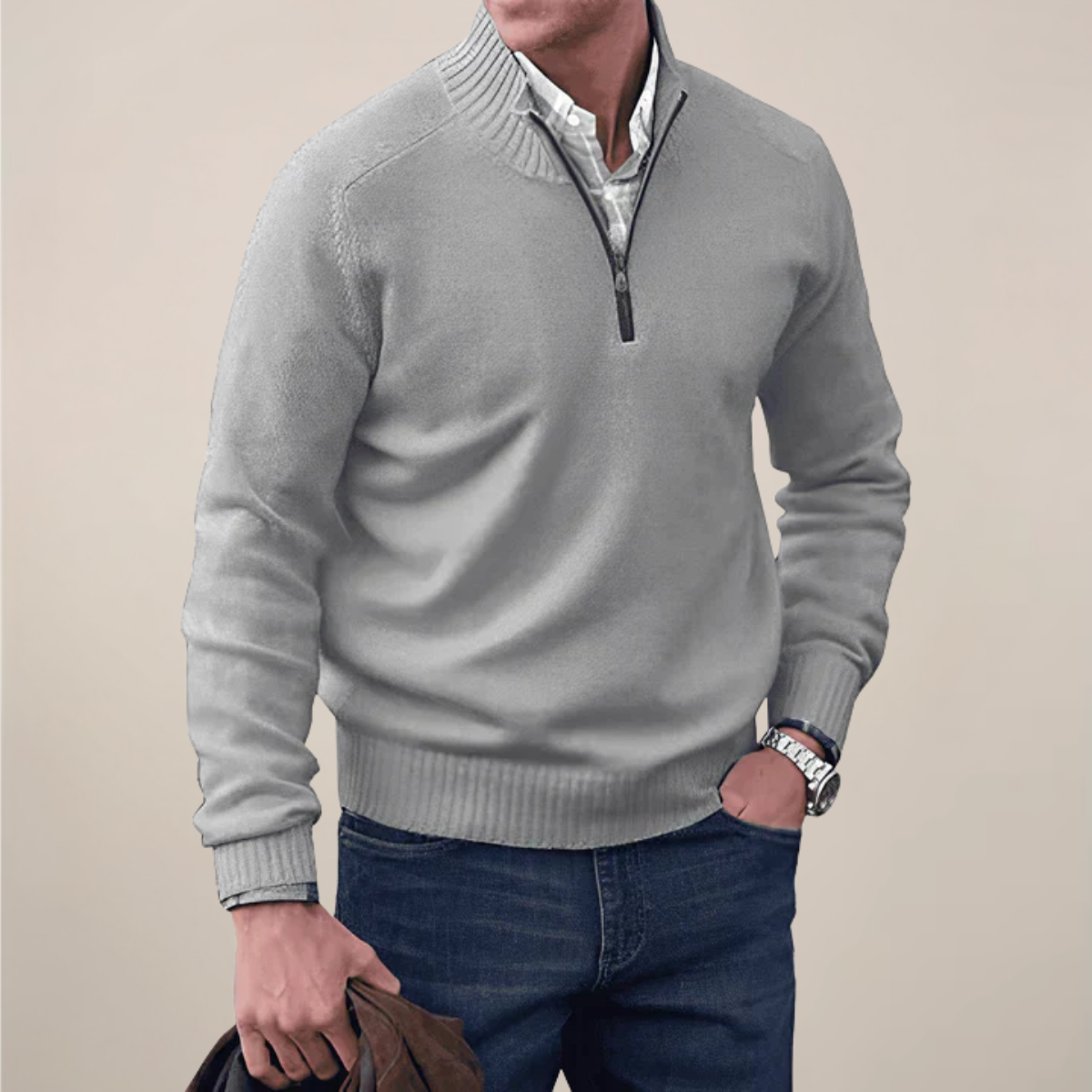 Men's Crew Neck Knit Sweater – Classic Everyday Wear