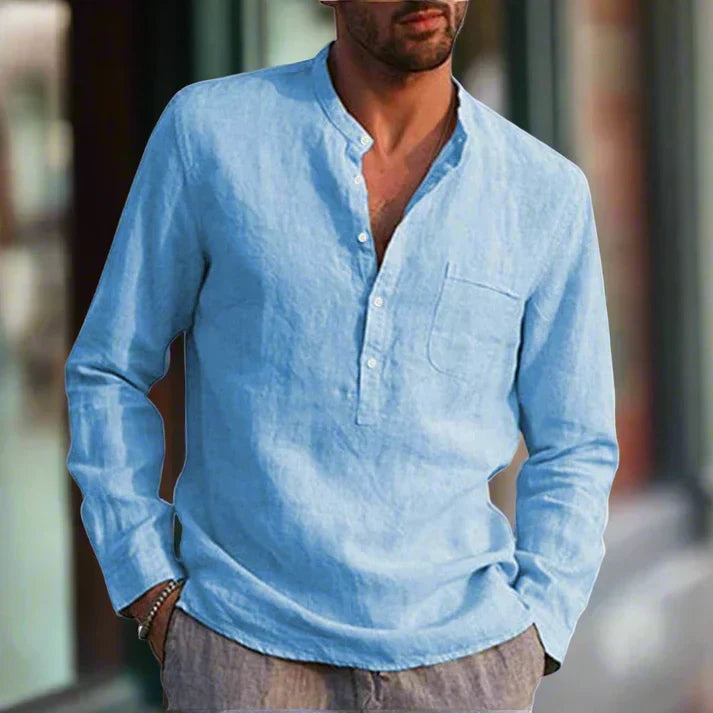 Classic Cotton Shirt with Pocket