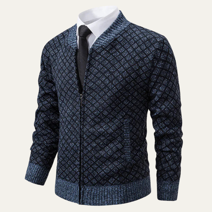 Men's Thick Knit Zipper Sweater Cardigan