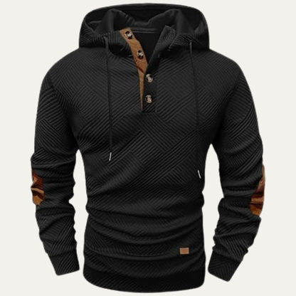 Casual Men's Hooded Sweatshirt with Adjustable Drawstring - OutfitLondon