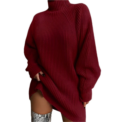 Cozy Large Women's Winter Turtleneck Sweater