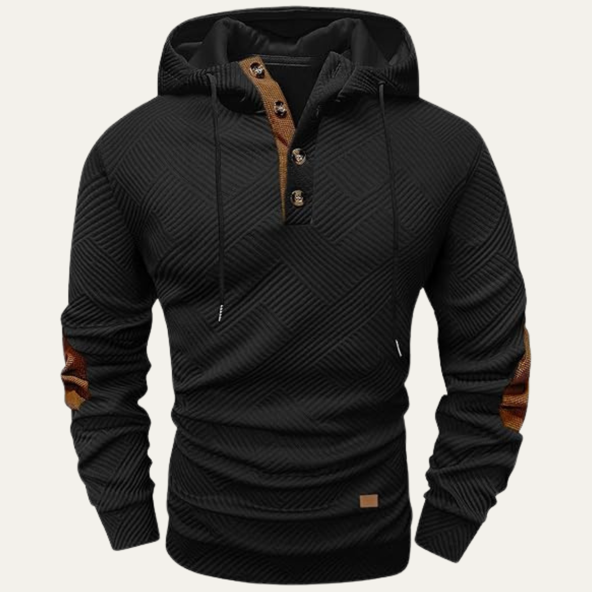 Casual Men's Hooded Sweatshirt with Adjustable Drawstring