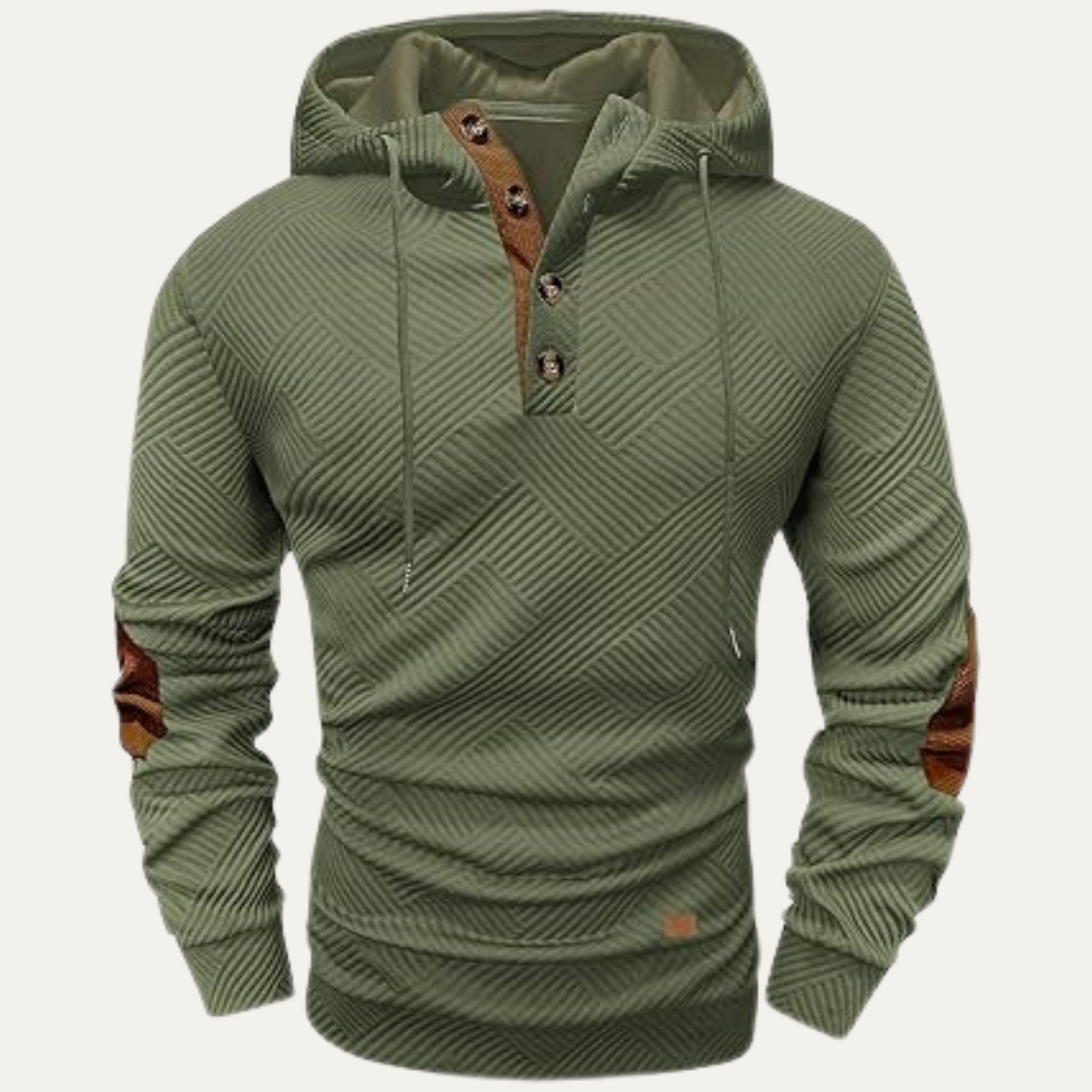 Casual Men's Hooded Sweatshirt with Adjustable Drawstring