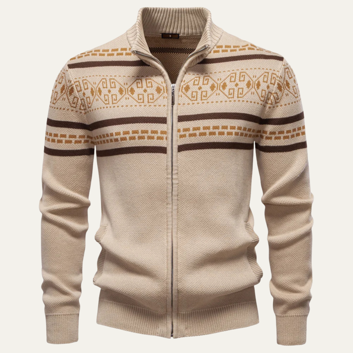 Affordable Mens Thick Knitted Zipper Sweater