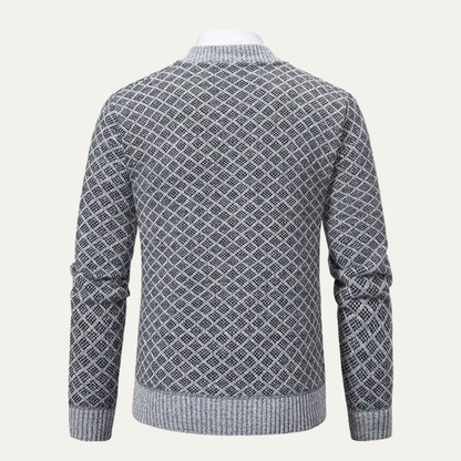 Men's Thick Knit Zipper Sweater Cardigan