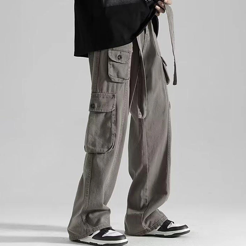 Men's Cargo Pants Hiking Pants Pocket Plain Comfort Breathable Outdoor Daily