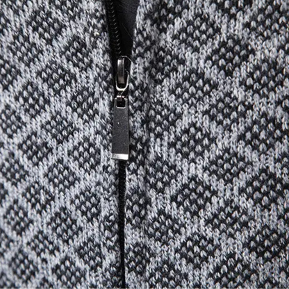Men's Thick Knit Zipper Sweater Cardigan