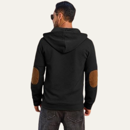Casual Men's Hooded Sweatshirt with Adjustable Drawstring