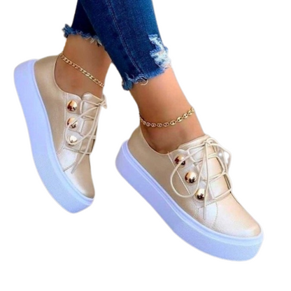 Platform Orthopedic Women Shoes Arch Support Breathable Comfortable Round Toe Box Lace Up Anti-Slip Fashion Shoes