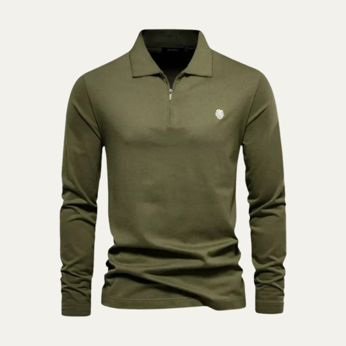 Classic Mens Cotton Quarter Zip Polo Shirt