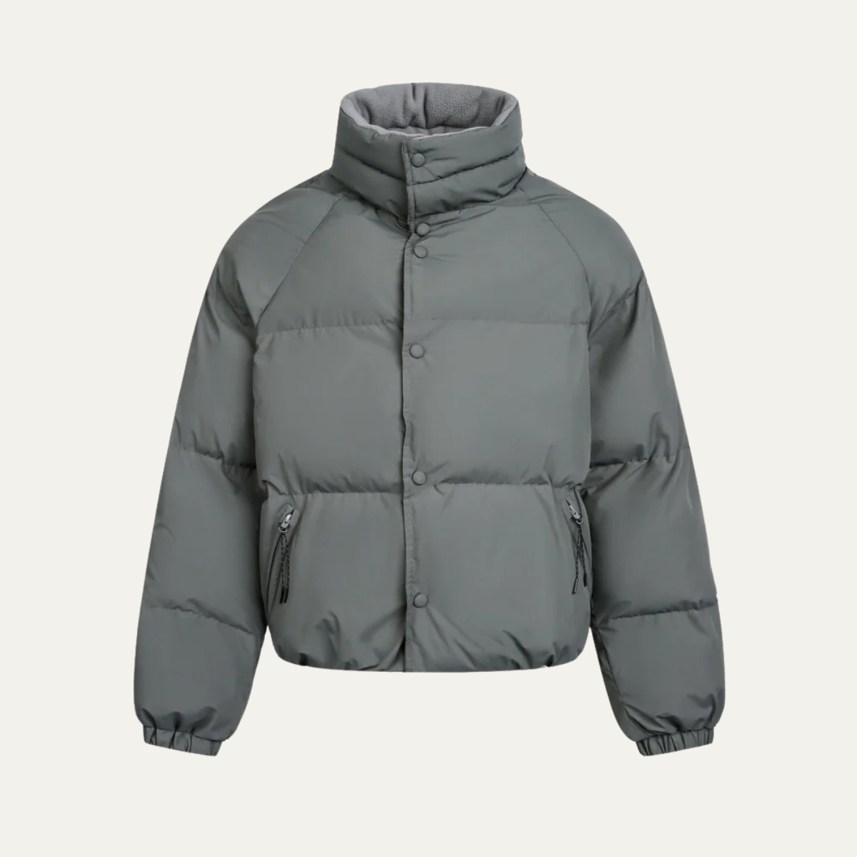 Thermal Men's Down Puffer Coat with High Collar