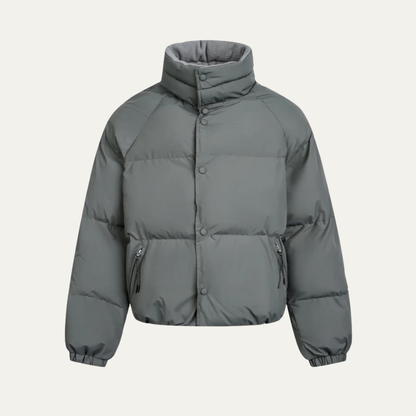 Thermal Men's Down Puffer Coat with High Collar