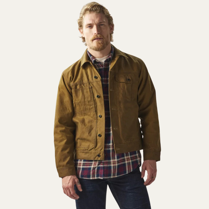 Rugged Men's Classic Canvas Bomber Jacket