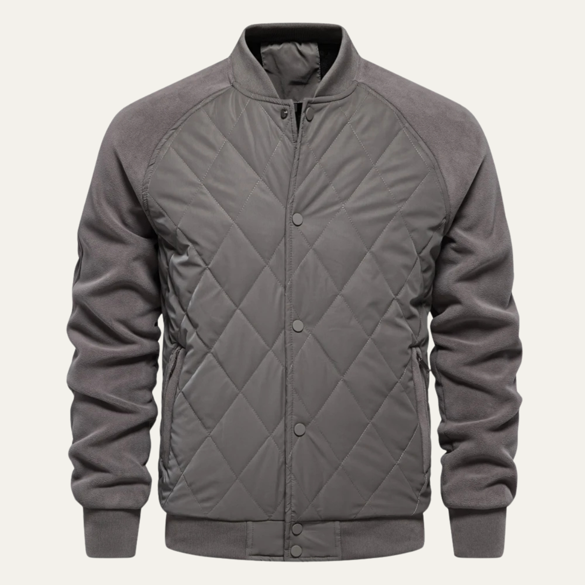 Men's Padded Snap Front Bomber Jacket