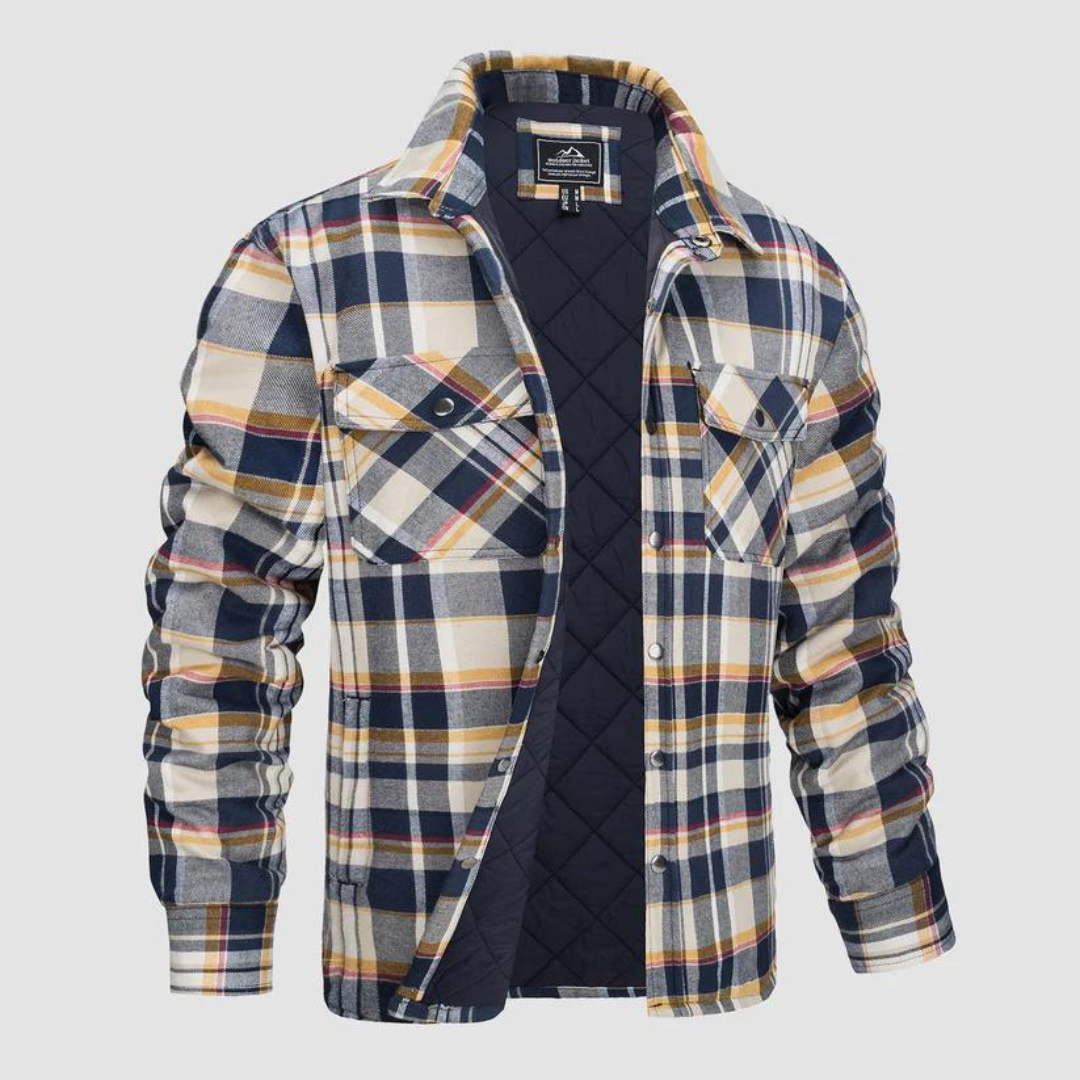 Warm Plaid Flannel Lumberjack Jacket for Men
