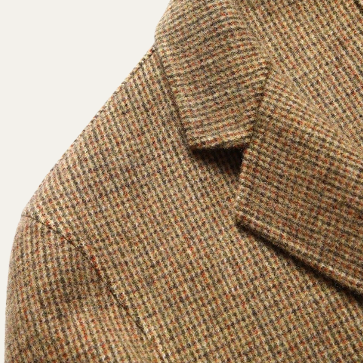 Classic Men's Plaid Wool Blazer Jacket