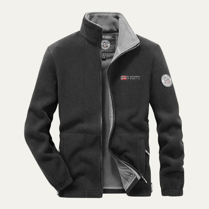Men's Thick Quilted Fleece Zip Up Jacket