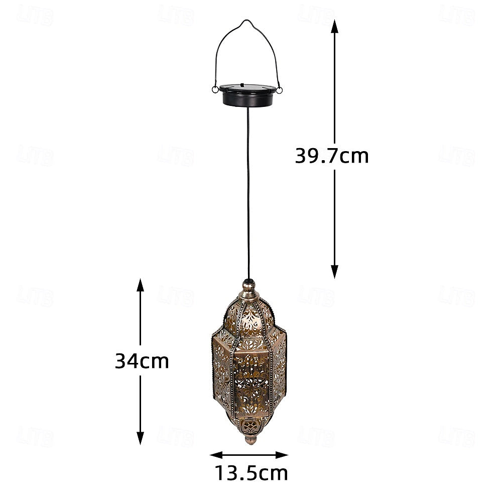 Solar Lanterns Outdoor, Waterproof Hanging Solar Lantern Garden Decor