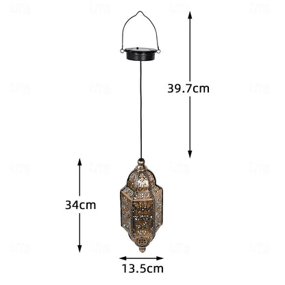 Solar Lanterns Outdoor, Waterproof Hanging Solar Lantern Garden Decor