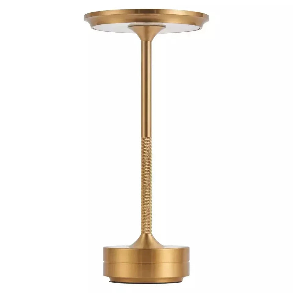 Metallic Cordless Rechargeable Table Lamp& Waterproof Desk Light