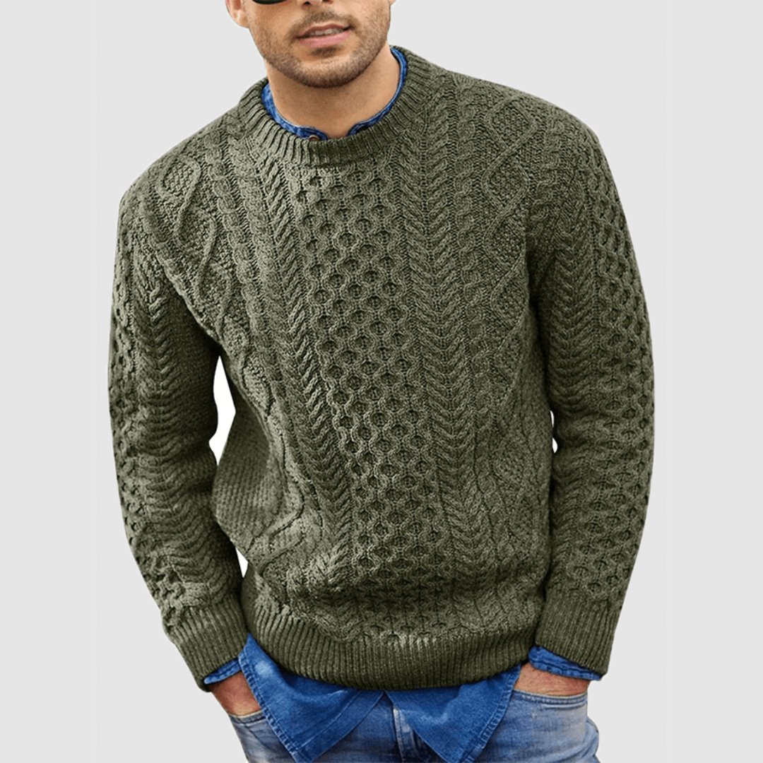 Cozy Men's Cable Knit Winter Sweater