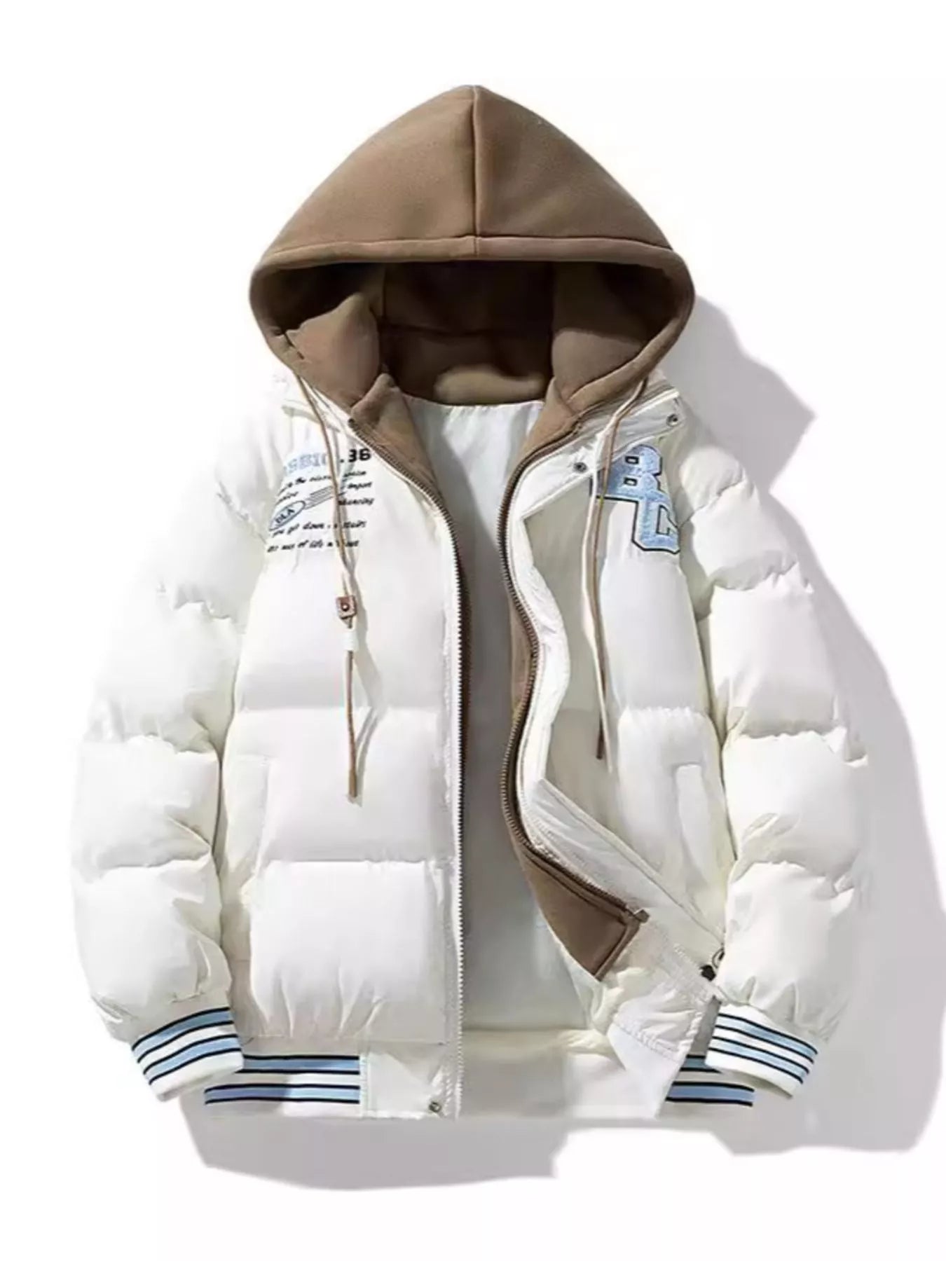 Large Size Warm Insulated Hooded Jacket