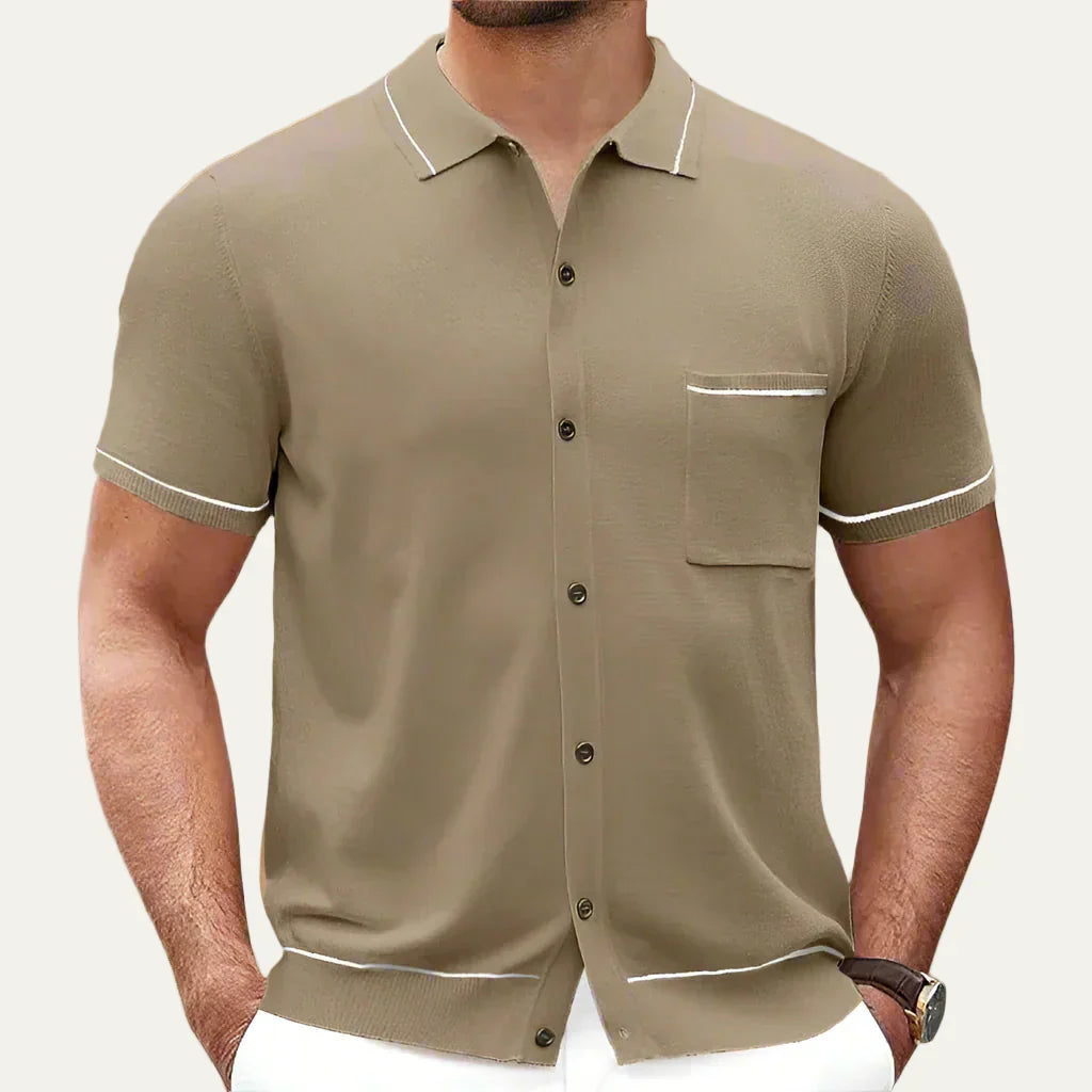 Classic Men's Button Down Polo Shirt