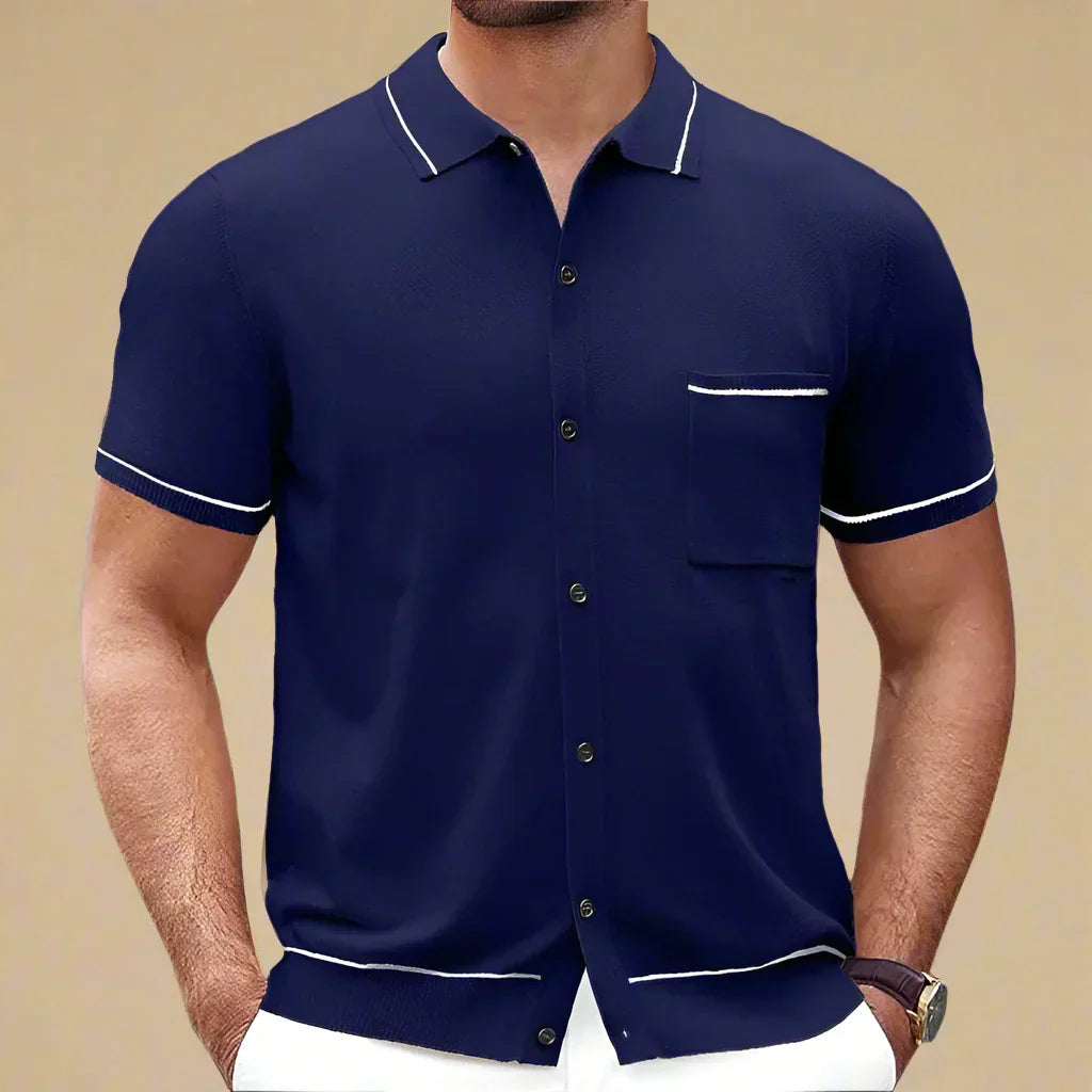 Relaxed Fit Summer Short Sleeve Knit Shirt
