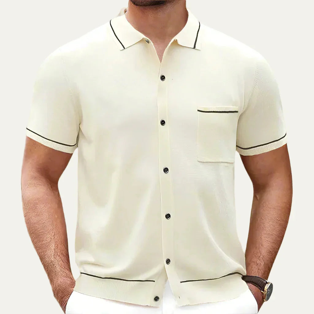 Classic Men's Button Down Polo Shirt - OutfitLondon