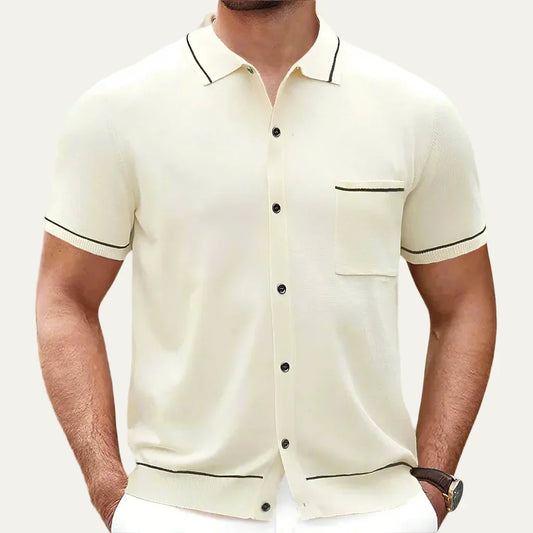 Classic Men's Button Down Polo Shirt - OutfitLondon