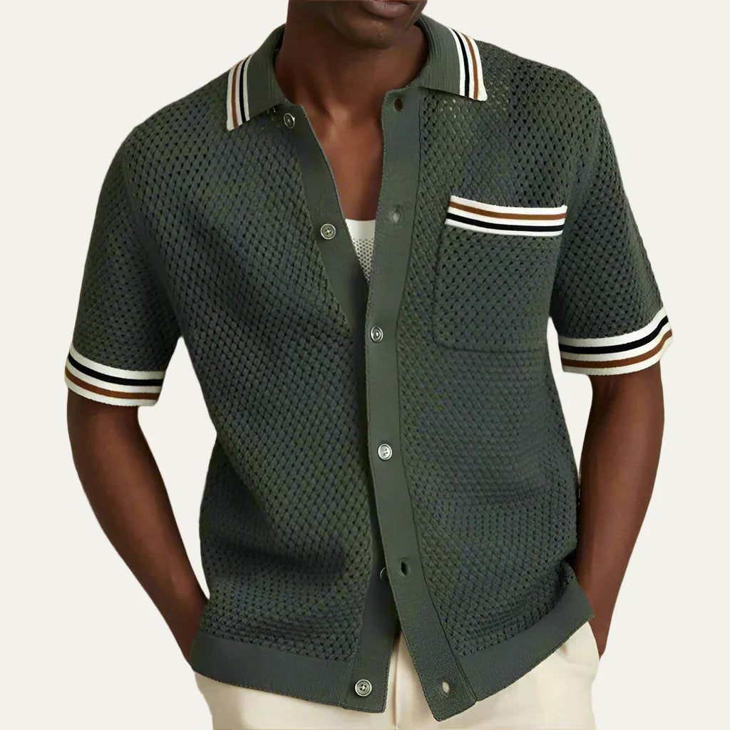 Men's Breathable Mesh Polo Shirt - OutfitLondon
