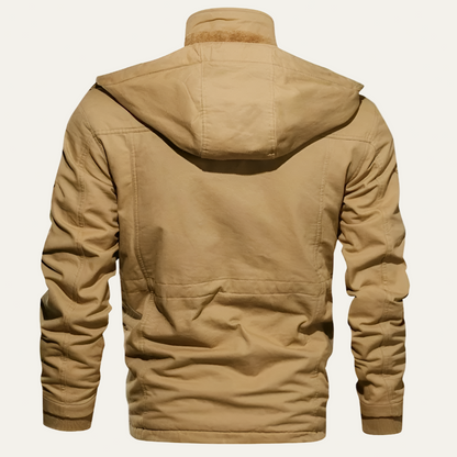 Warm Mens Faux Fur Lined Coat