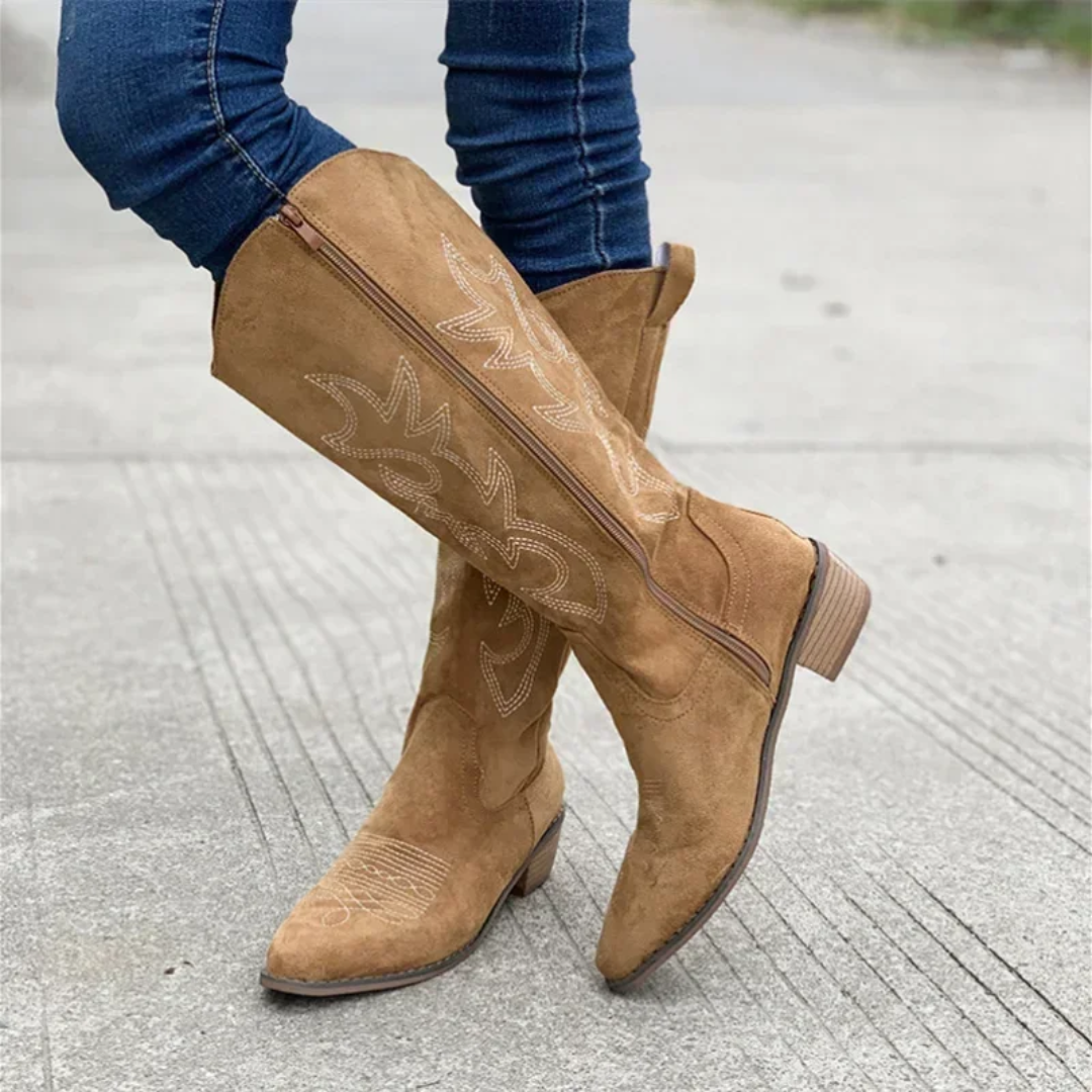 Fashionable Western Ankle Boots - OutfitLondon
