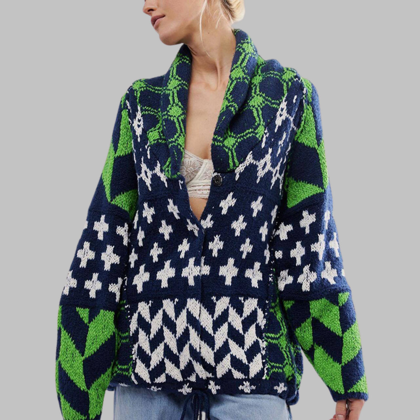 Women's Classic Oversized Open Front Cardigan Sweater