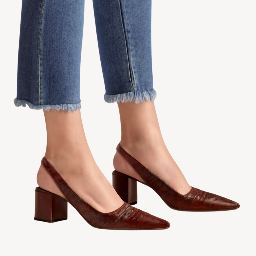 Comfortable Ladies Leather High Heels