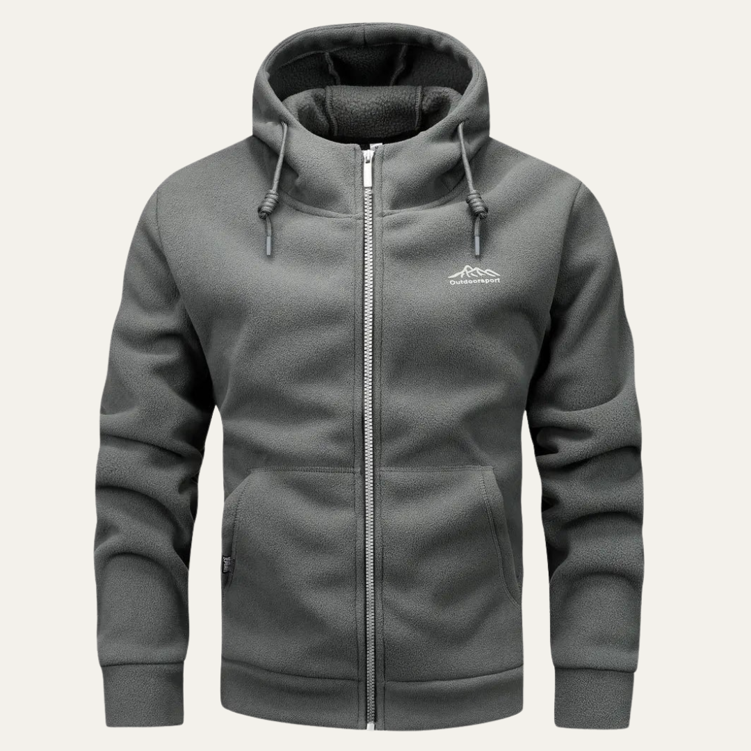 Warm Outdoor Fleece Zip Up Hoodie