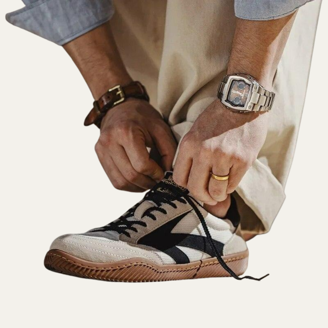 Classic Vintage Lace Up Sneakers For Men