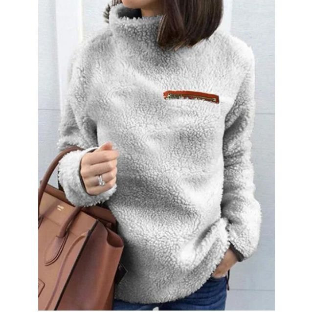 Warm Women's Fleece Zipper Sweater