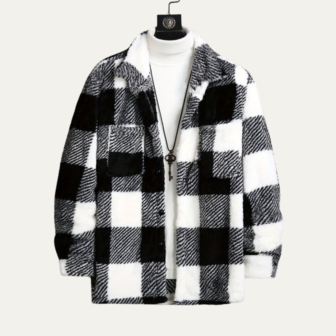 Soft Plaid Flannel Shirt Jacket for Men