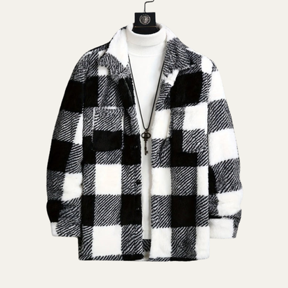 Soft Plaid Flannel Shirt Jacket for Men