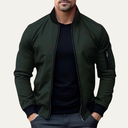 Men's Vintage Style Zip Up Flight Jacket