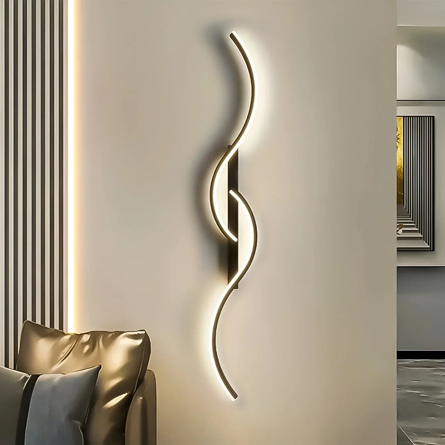Sleek Contemporary Arc Wall Lamp