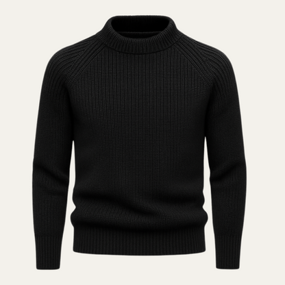 Men's Crew Neck Thick Cable Knit Jumper Sweater