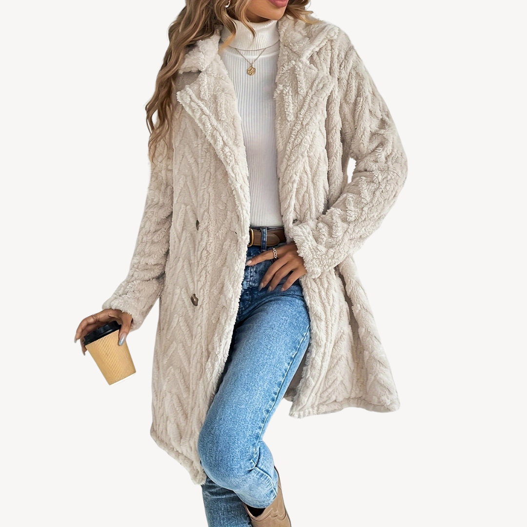 Plush Double Button Warm Winter Coat