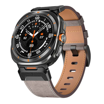 Sturdy Genuine Leather Strap for Galaxy Watch Ultra