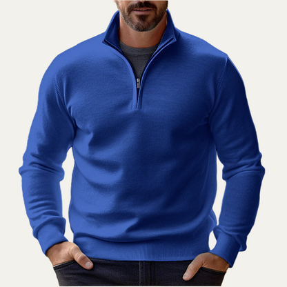 Men's Classic Zip Neck Knit Sweater